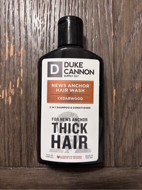 Duke Cannon News Anchor Cedarwood Hair Wash for Thick Hair - Black